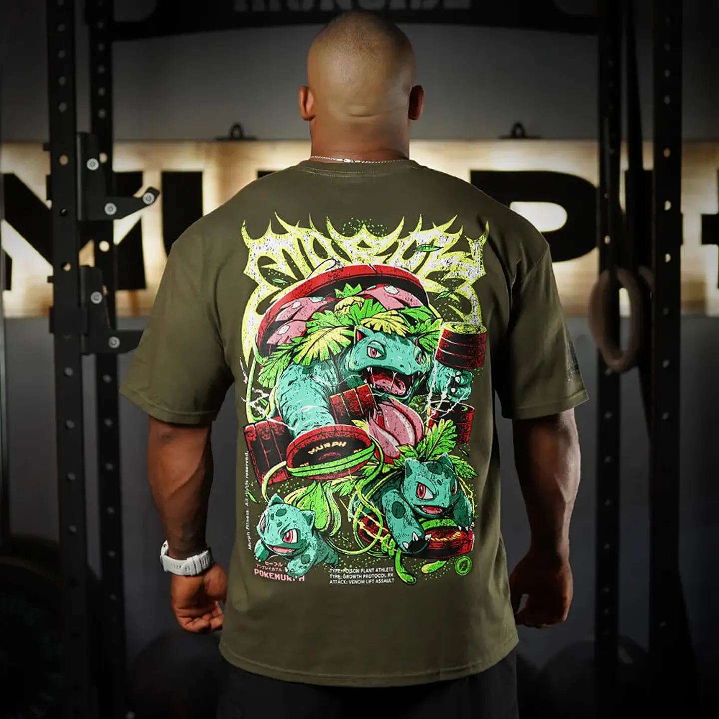 Remera Oversize LIFTASAUR - Verde Táctico 1