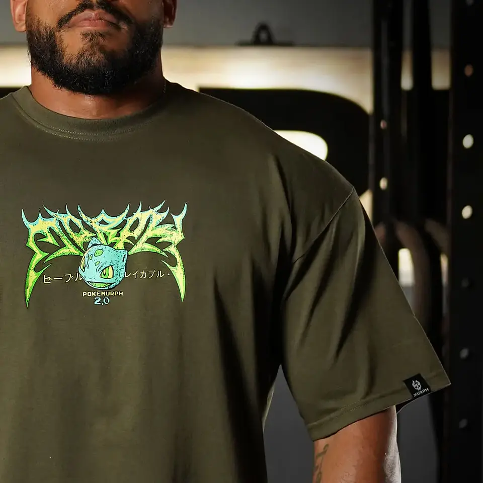 Remera Oversize LIFTASAUR - Verde Táctico 4