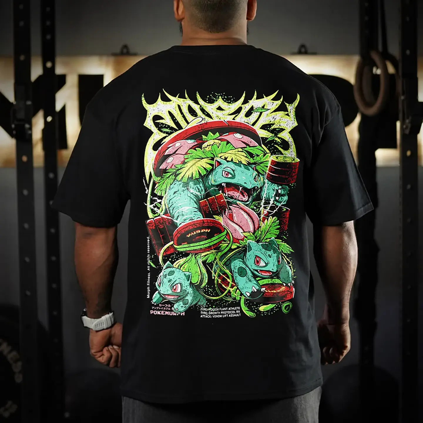 Remera Oversize LIFTASAUR - Negro 1