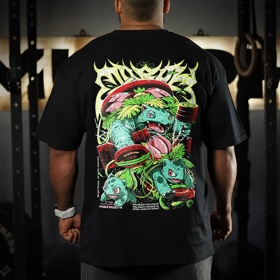 Remera Oversize LIFTASAUR - Negro 1