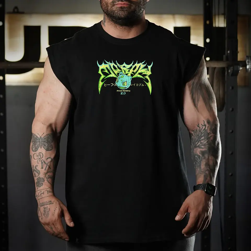 Musculosa Oversize Sleeveless LIFTASAUR - Negro 2