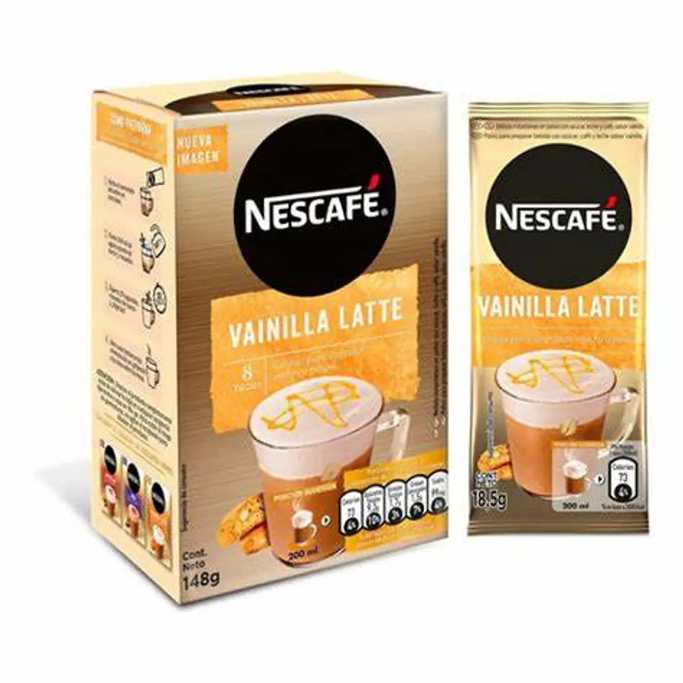 Nescafé Vainilla Latte 8×18.5 Gr 1