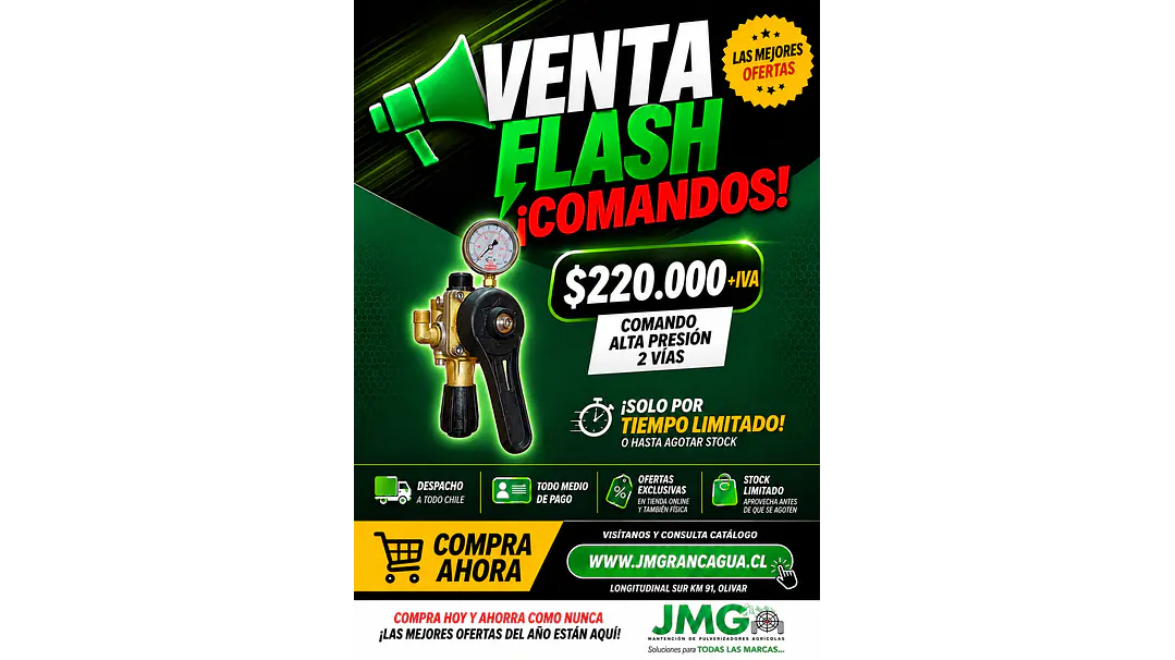 Oferta Comando alta presion 2 vias  1