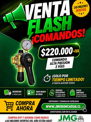 Oferta Comando alta presion 2 vias 