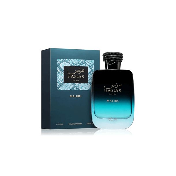 Hawas Malibu Rasasi EDP 100ML unisex  -  Inspirado en Le Beau Le Parfum de Jean Paul Gaultier.