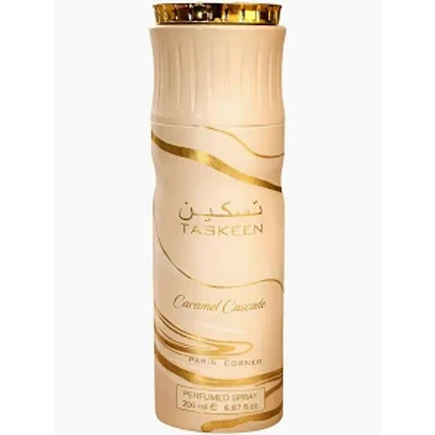 Desodorante Spray Taskeen Caramel Cascade Paris Corner   200Ml Unisex