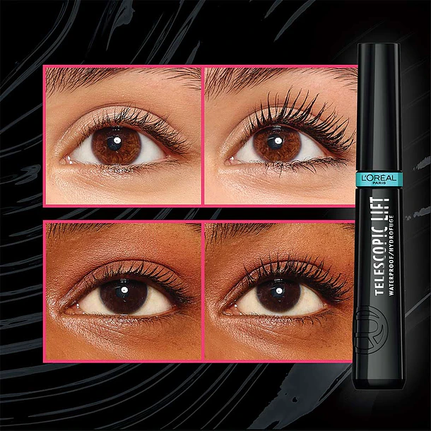  Máscara de Pestañas Telescopic Lift 993 Black Noir Waterproof Loreal Paris  5