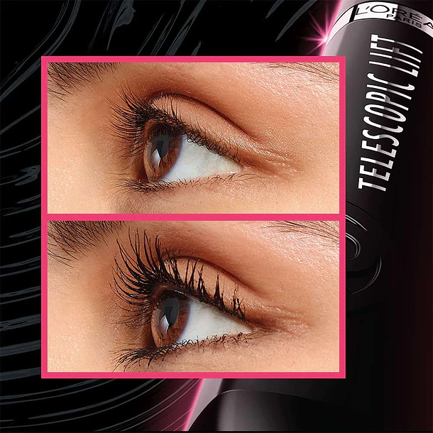  Máscara de Pestañas Telescopic Lift 993 Black Noir Waterproof Loreal Paris  6