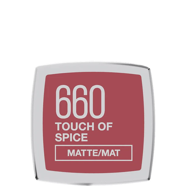 Labial Maybelline Matte Color Sensational Tono 660 Touch Of Spice 2