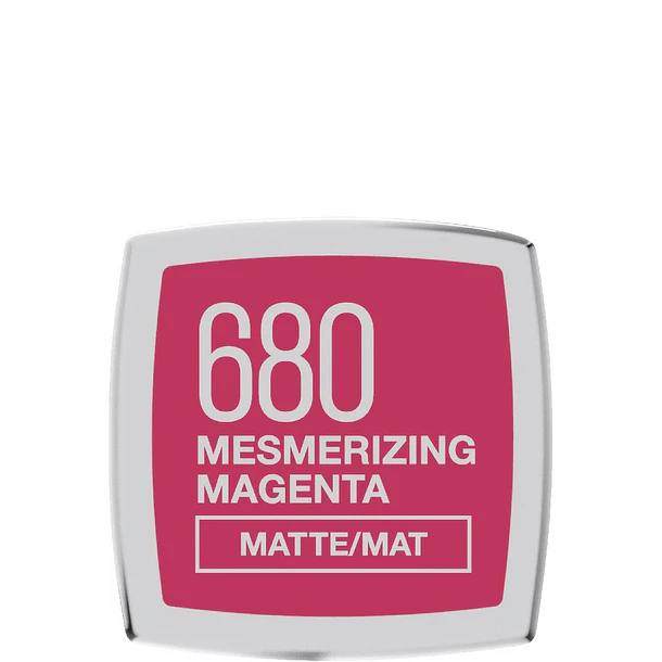 Labial Maybelline Matte Color Sensational Tono 680 Mesmerizing Magenta  2