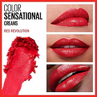 Labial Maybelline Matte Color Sensational Tono 630 Red Revolution 3