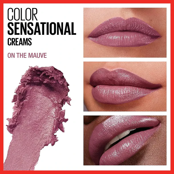 Labial Maybelline Matte Color Sensational Tono 445 On The Mauve  3