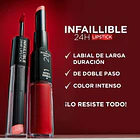 Labial Infaillible 24HR Lipstick Loreal Paris Tono 506 Red Infaillible  4
