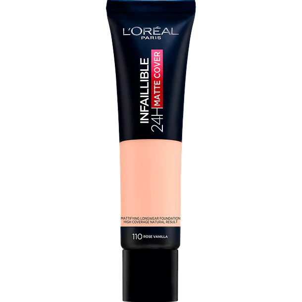 Base Infaillible Matte Cover Foundation Frites Tono 110 Vanille Rose 1