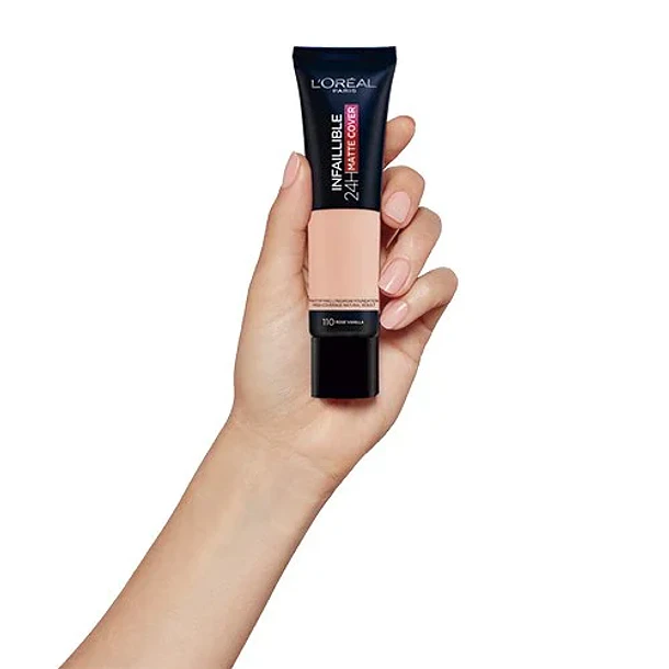 Base Infaillible Matte Cover Foundation Frites Tono 110 Vanille Rose 3