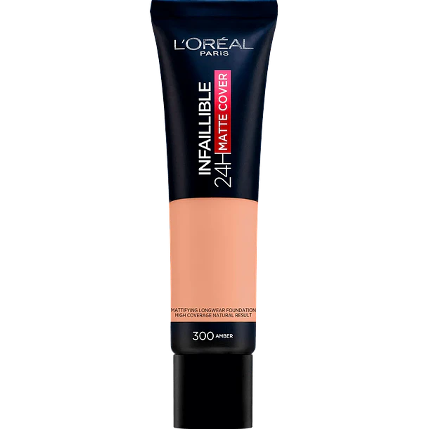 Base de Maquillaje L'Oreal Paris Infaillible 24 H Matte Cover Tono 300 Amber 1