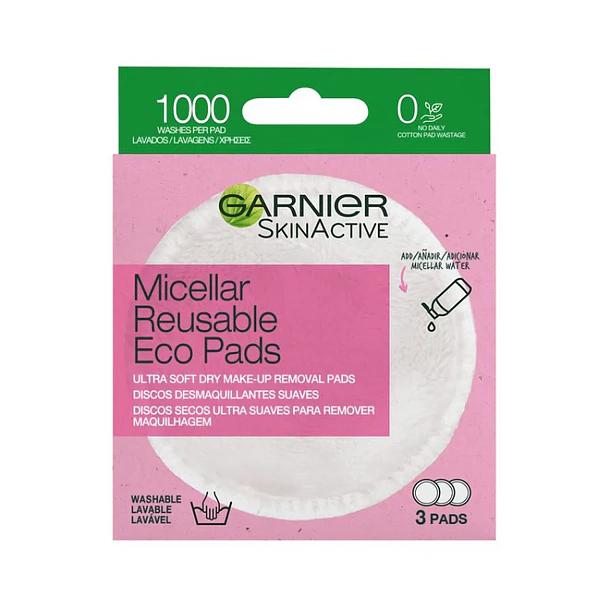 Ecopads Garnier Discos Desmaquillantes Reutilizables 3 Unidades 2