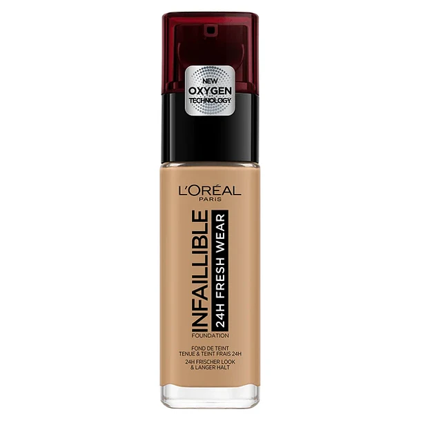 Base de Maquillaje Loreal Paris Infaillible Fresh Wear 24 H Tono 290 Golden Amber  1
