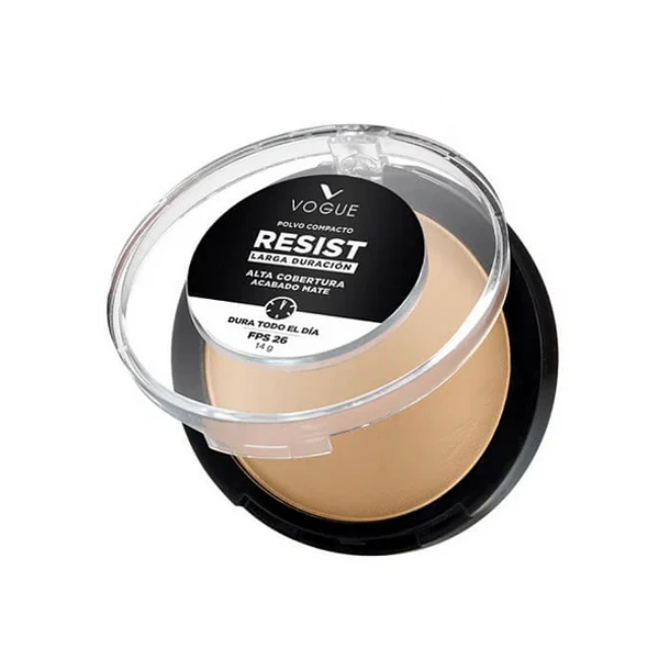 Polvo Compacto Vogue Resist Larga Duración Tono Bronce 2