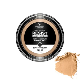 Polvo Compacto Vogue Resist Larga Duración Tono Bronce