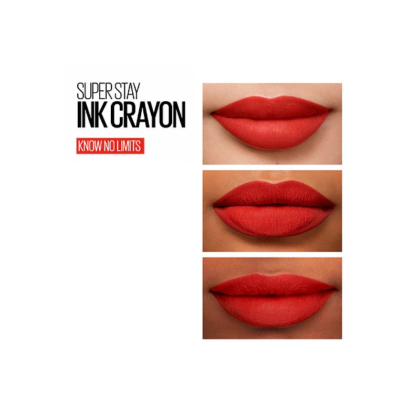 Labial Maybelline Superstay Ink Crayon Tono 115 Know no Limits  5