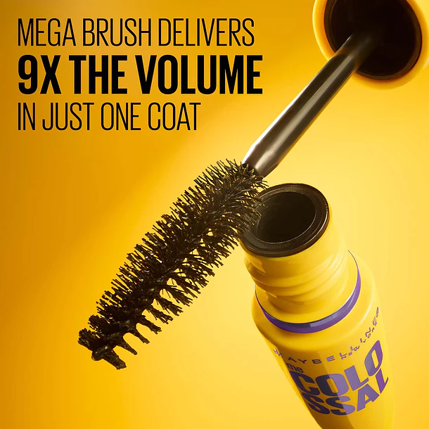 Máscara de Pestañas Maybelline 15X más Volumen Express Colossal lavable  5