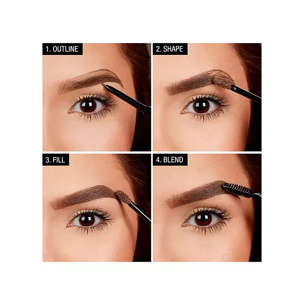 Delineador de Cejas Maybelline Tatto Brow Gel Carton Tono 260 Deep Brown  5