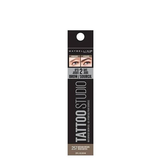 Delineador de Cejas Maybelline Tatto Brow Gel Carton Tono 257 Medium Brown  1