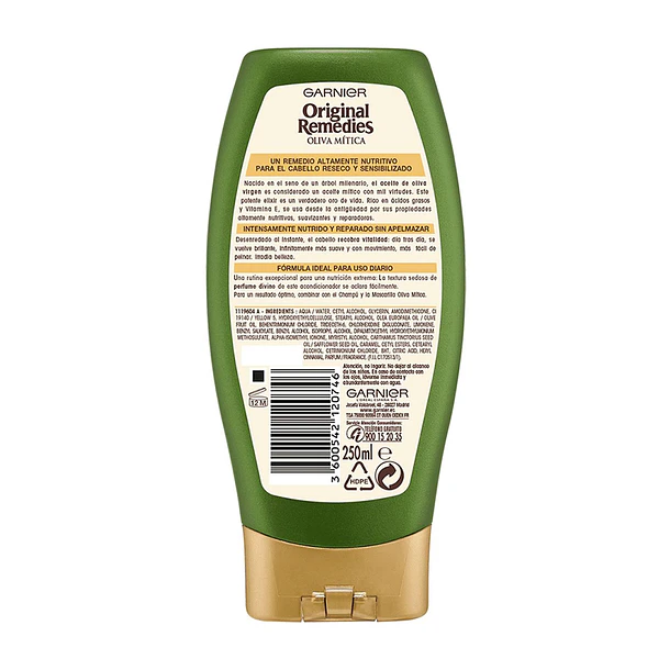 Acondicionador Garnier Original Remedies Oliva Mitica 250 ml  2