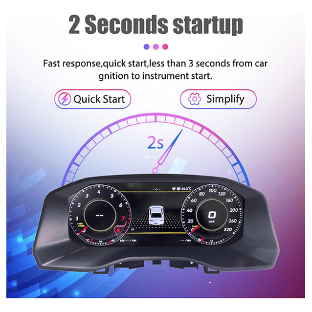 Tablero Led Para Vw Amarok 2017+ 7