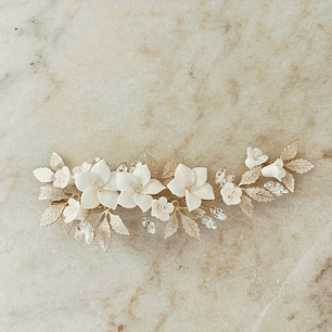 Tocado Luna en tono rose gold