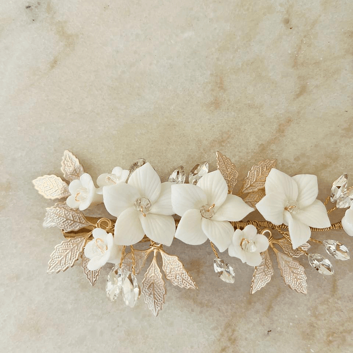 Tocado Luna en tono rose gold 2