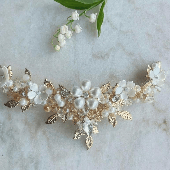 Tocado Novia  Amanecer Dorado 2