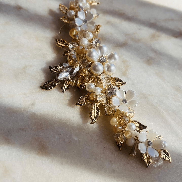 Tocado Novia  Amanecer Dorado 3