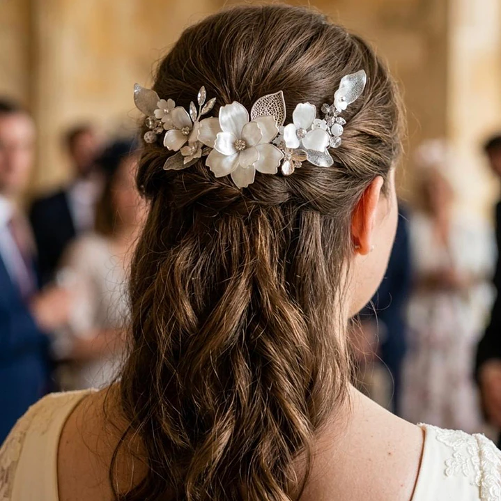 Tocado Nina con Flores Cristalizadas 4