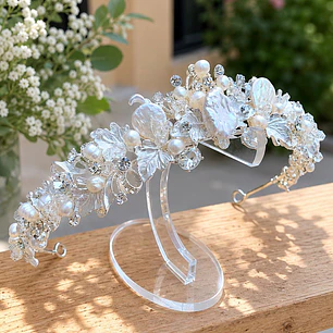 Tiara Fátima con Perlas de Río