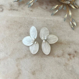 Aros Cristalizados Flor Perlas
