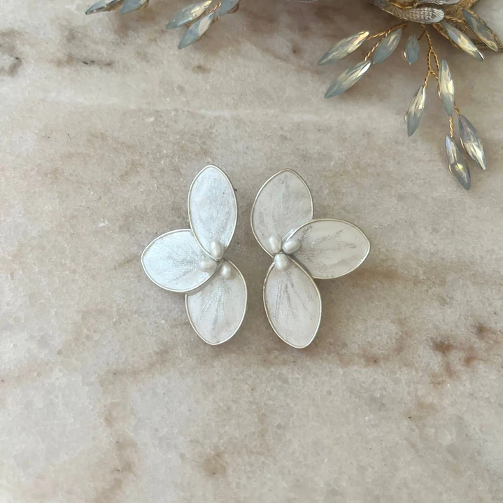 Aros Cristalizados Flor Perlas 1