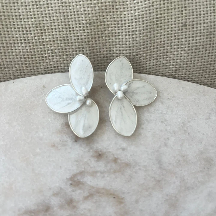 Aros Cristalizados Flor Perlas 3