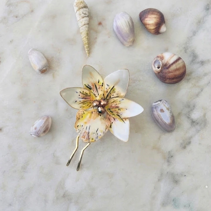 Pins Cristalizado Orquídea 2