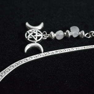 MARCADORES DE LIVRO DE METAL PENTAGRAMA & TÊS LUAS