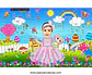 Caricatura criança linda convite de bebezinha linda, menina no Jardim mágico encantado cheio de borboletas, gogumelos, passarinhos, abelhinhas, florzinhas, caracol, arcos iris,sapinhos super colorida  - Thumbnail 3