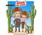 Caricatura casal abraçados cangaceiro nordestino agreste cactos lampião maria bonita 60 70 80 90 anos idoso homenagem postumas espingarda - Thumbnail 1