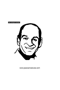 Caricatura de rosto em preto e branco para Logotipo Marca Logomarca uso comercial de divulgação