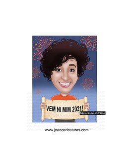 Caricatura personagem avatar redes sociais