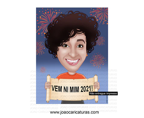 Caricatura personagem avatar redes sociais