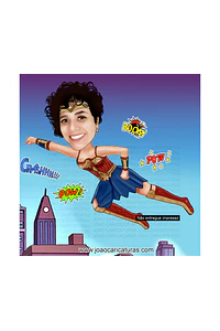 Caricatura personagem avatar redes sociais