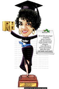 Caricaturas digitais mulher certificado direito desenho rosto delicados e super idênticos, Formandos universitários diplomados, formados, formatura, direito civil, RH, recursos humanos, direito