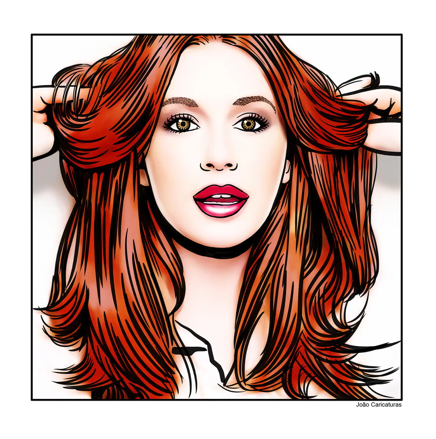 Desenhos e caricatura linda de rosto mulher mãe tia irmã  hq traço com cor presente de namoro crush quadro banner presente moderno boa idéia fino surpresa melhor  idéia aniversário bodas 1