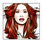 Desenhos e caricatura linda de rosto mulher mãe tia irmã  hq traço com cor presente de namoro crush quadro banner presente moderno boa idéia fino surpresa melhor  idéia aniversário bodas - Thumbnail 1